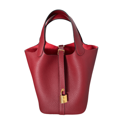 Hermès Picotin 18 Rouge H Taurillon GHW