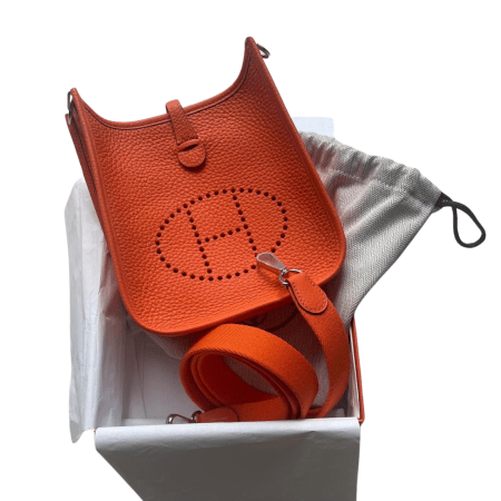 Hermès Mini Evelyne 16 Orange Taurillon PHW