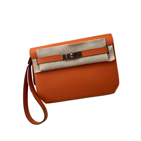 Hermès Kelly Depeches 25 Orange Epsom PHW