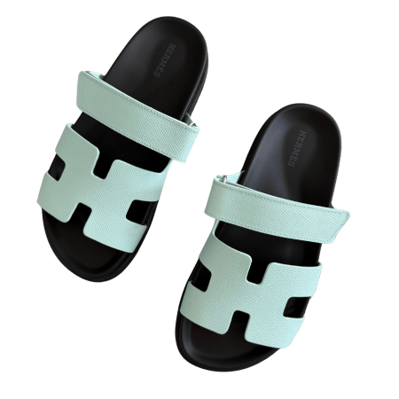 Hermès Chypre sandal Bleu Cristaux