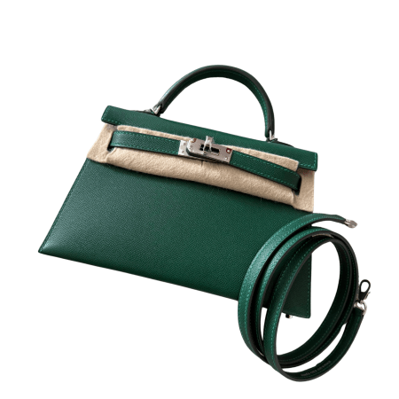Hermès Mini Kelly 20 Vert Moyen Madame PHW