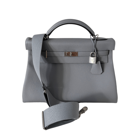 Hermès Kelly 42 Maxi Gris Pantin Togo PHW