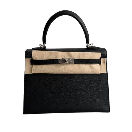 Hermès Kelly 25 Noir Epsom PHW